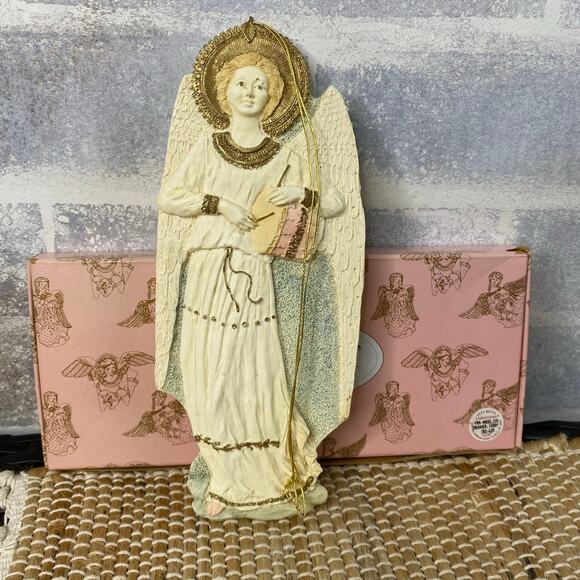 Vintage 1991 United Design Angels Collection Drummer Resin 9" Ornament w/ box - Picture 1 of 12